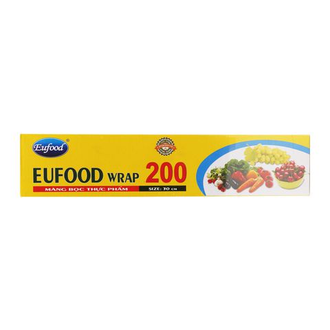 Màng bọc thực phẩm  EuFood hộp 200 bọc size 30cm