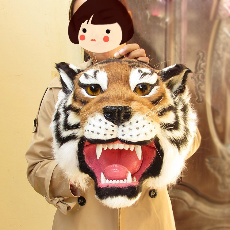 0❤ mô phỏng đầu hổ khác nhau đầu động vật trang trí tường treo nhà phòng khách quầy bar văn phòng KTV