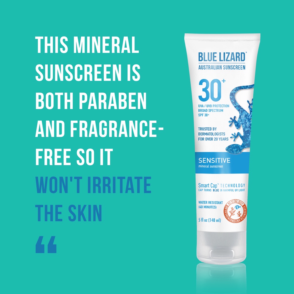 KEM CHỐNG NẮNG CHO DA NHẠY CẢM BLUE LIZARD AUSTRALIAN SUNSCREEN SENSITIVE MINERAL SUNSCREEEN SPF30 148ML - 9169