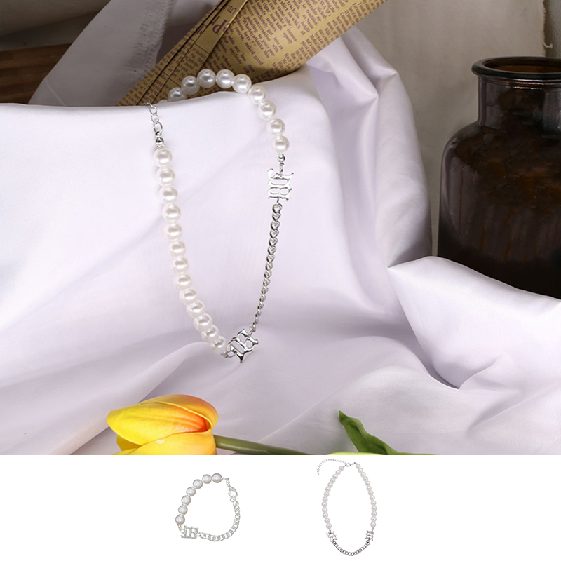 vòng cổ Choker Mặt Trái Tim Đính Ngọc Trai Nhân Tạo Thanh Lịch