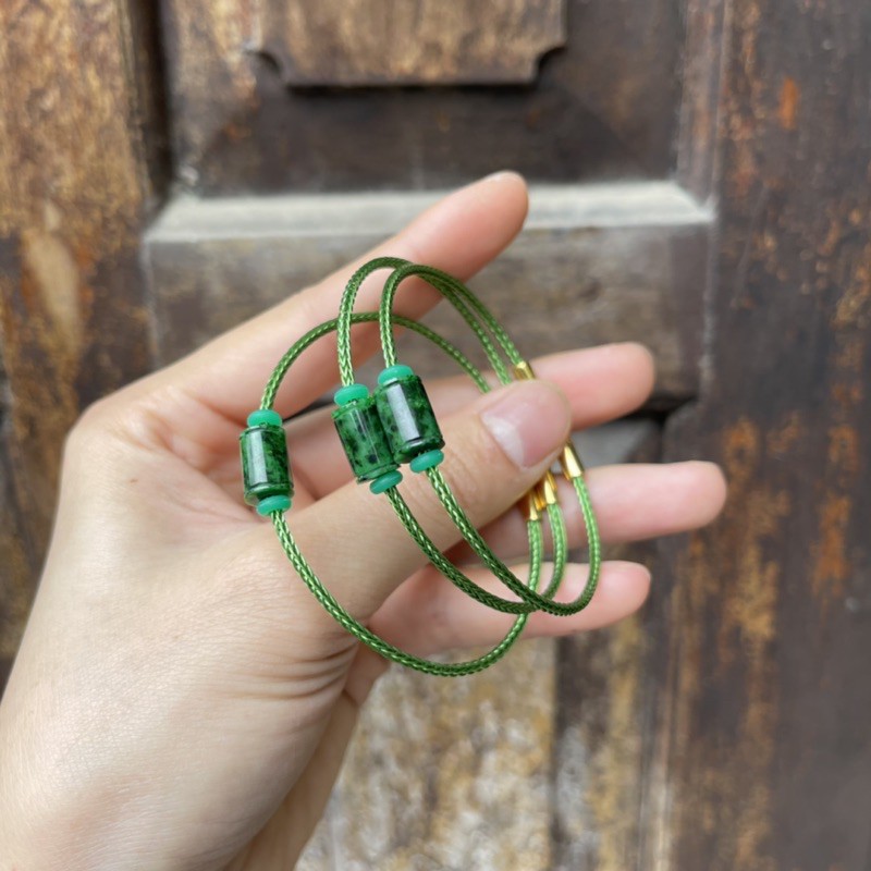 Vòng Tay Lu Thống Xanh Mini Dây Cáp Cao Cấp - Giúp hanh thông công việc, làm ăn thuận lợi, bình an may mắn