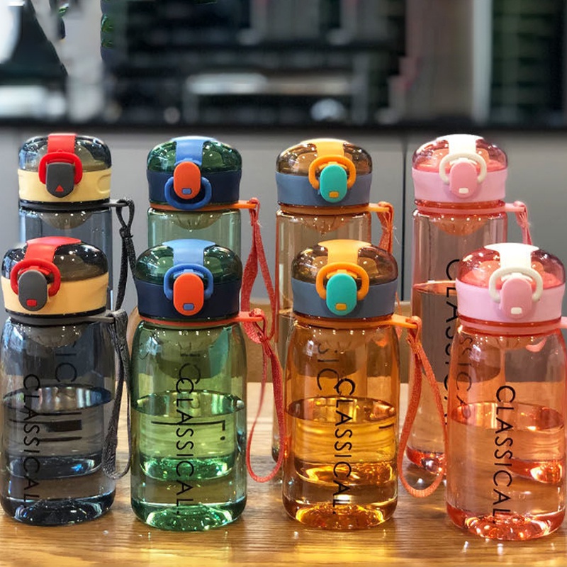 Bình Nước Thể Thao Bằng Nhựa Dung Tích Lớn 400ml / 500ml Chống Rơi Tiện Dụng Cho Nam Và Nữ