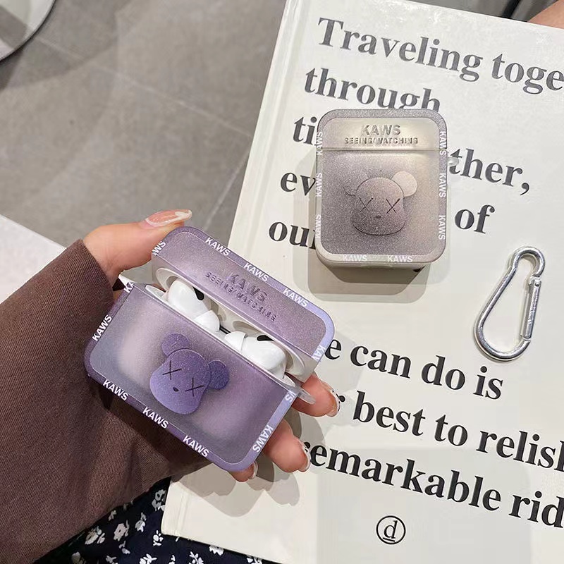 Vỏ Bảo Vệ Hộp Sạc Tai Nghe Airpods 1 / 2 / 3 / Pro / Pro2 Bằng TPU Họa Tiết Chú Gấu Dễ Thương
