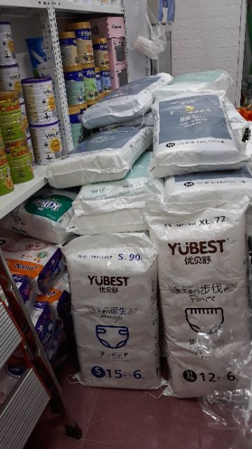 Bỉm Yubest angel dán/quần nội địa Trung S90/M84/L78/XL72
