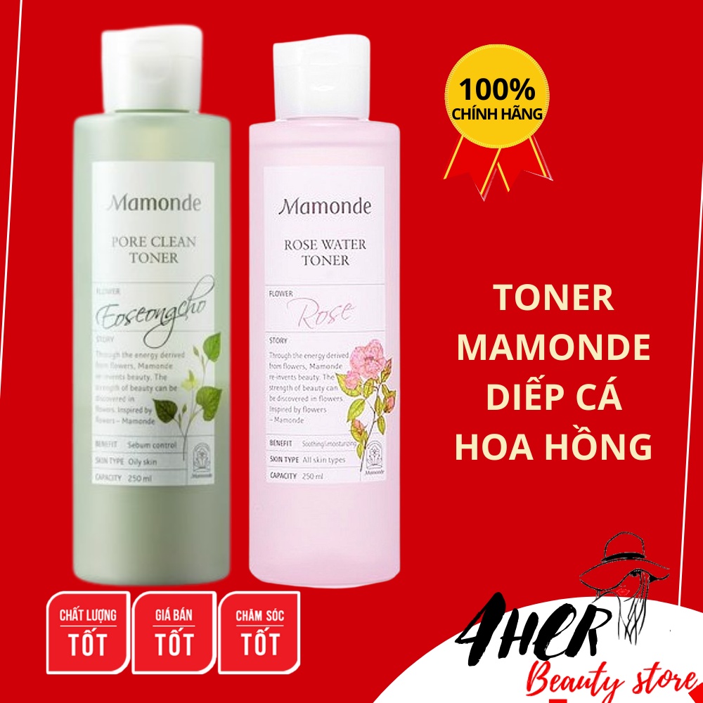 Toner diếp cá Mamonde, Nước hoa hồng Mamonde làm sạch và cấp ẩm, phù hợp da mụn, da nhạy cảm-250ml