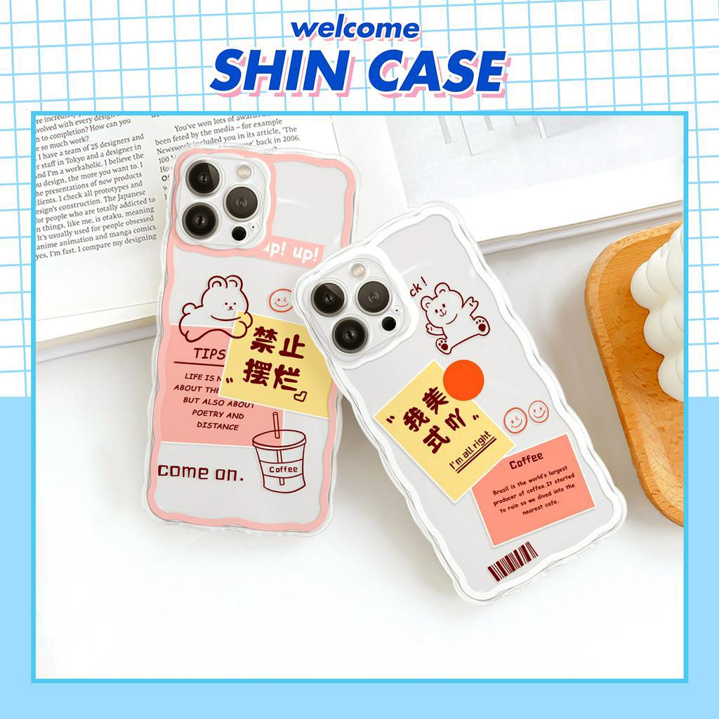 Ốp lưng iphone viền sóng Thiệp gấu 6/6plus/6s/6splus/7/7plus/8/8plus/x/xs/11/12/13/14/pro/max/promax/plus/shin/case
