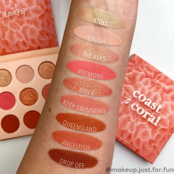 Bảng Phấn Mắt Ô Colourpop Coast To Coral Eyeshadow Palette
