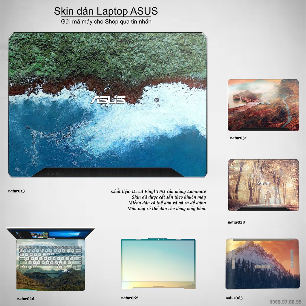 Skin dán Laptop Asus in hình thiên nhiên nhiều mẫu 2 (inbox mã máy cho Shop)