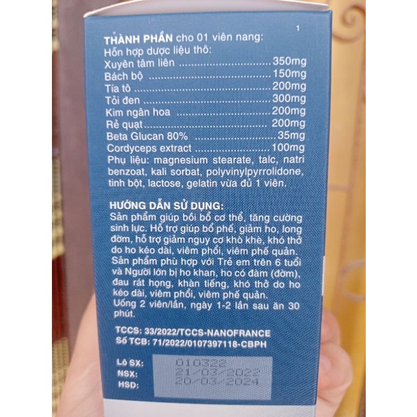 Bổ phổi Hogi 30 viên giảm ho, long đờm, giảm đau rát họng