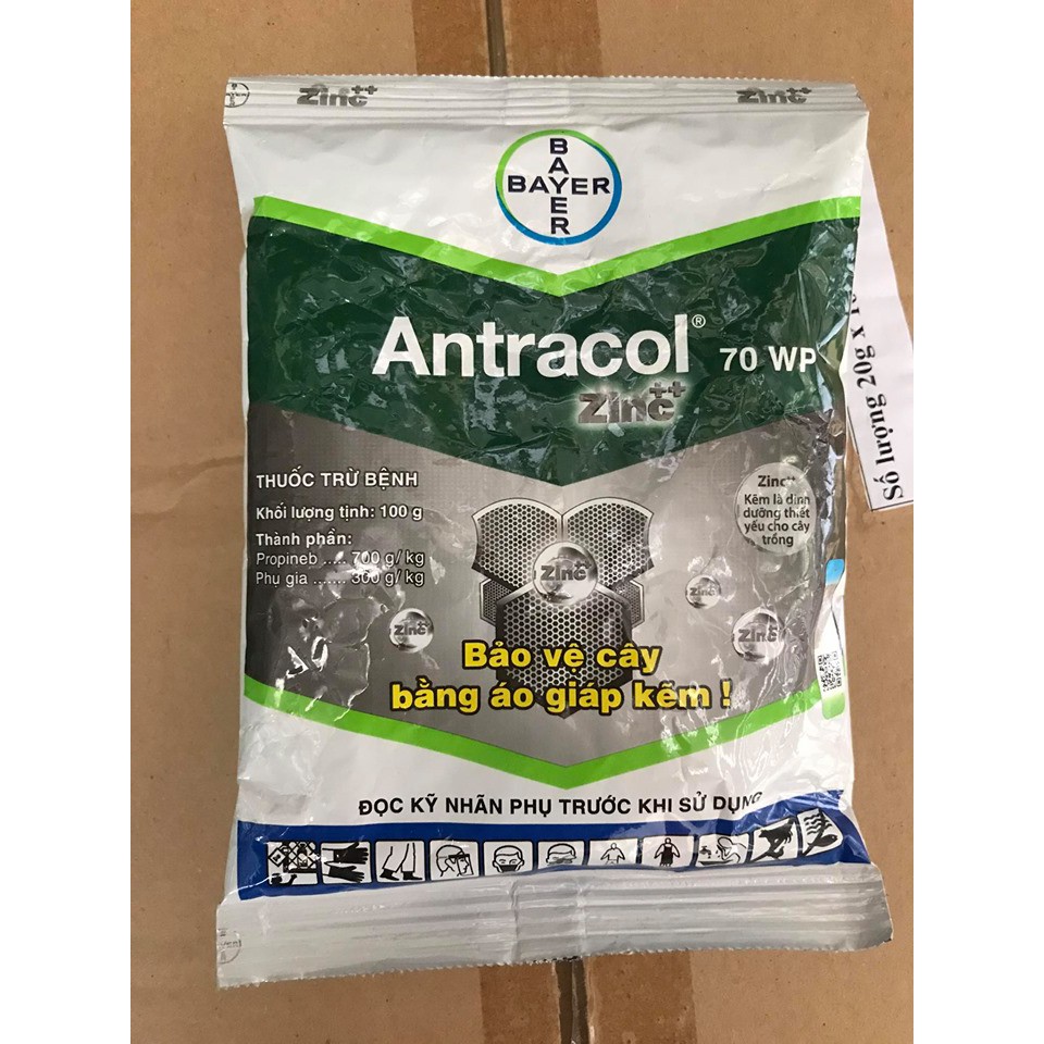 Bán Thuốc trừ nấm bệnh hoa hồng, hoa lan, cây cảnh Antracol 70WP (100g) chất lượng.