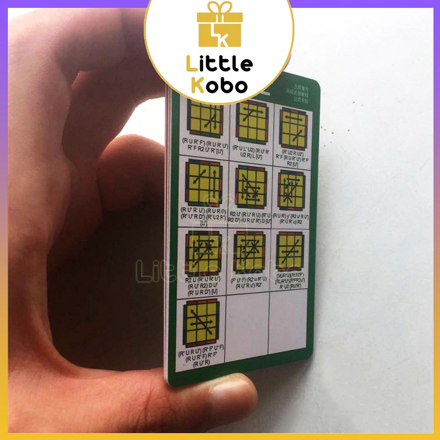 Bộ Card Công Thức CFOP Giải Rubik Tốc Độ Cao Công Thức F2L OLL PLL Phụ Kiện Rubic Đồ Chơi Trí Tuệ Trẻ Em - Little Kobo