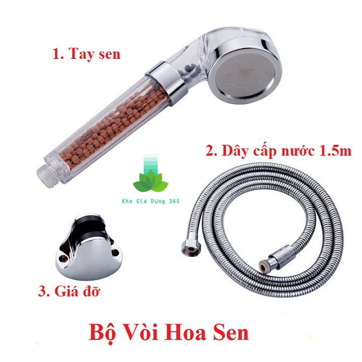 Bộ vòi sen tăng áp [ siêu mạnh, siêu bền ] - Tay sen tăng áp hạt nano lọc nước lọc khuẩn