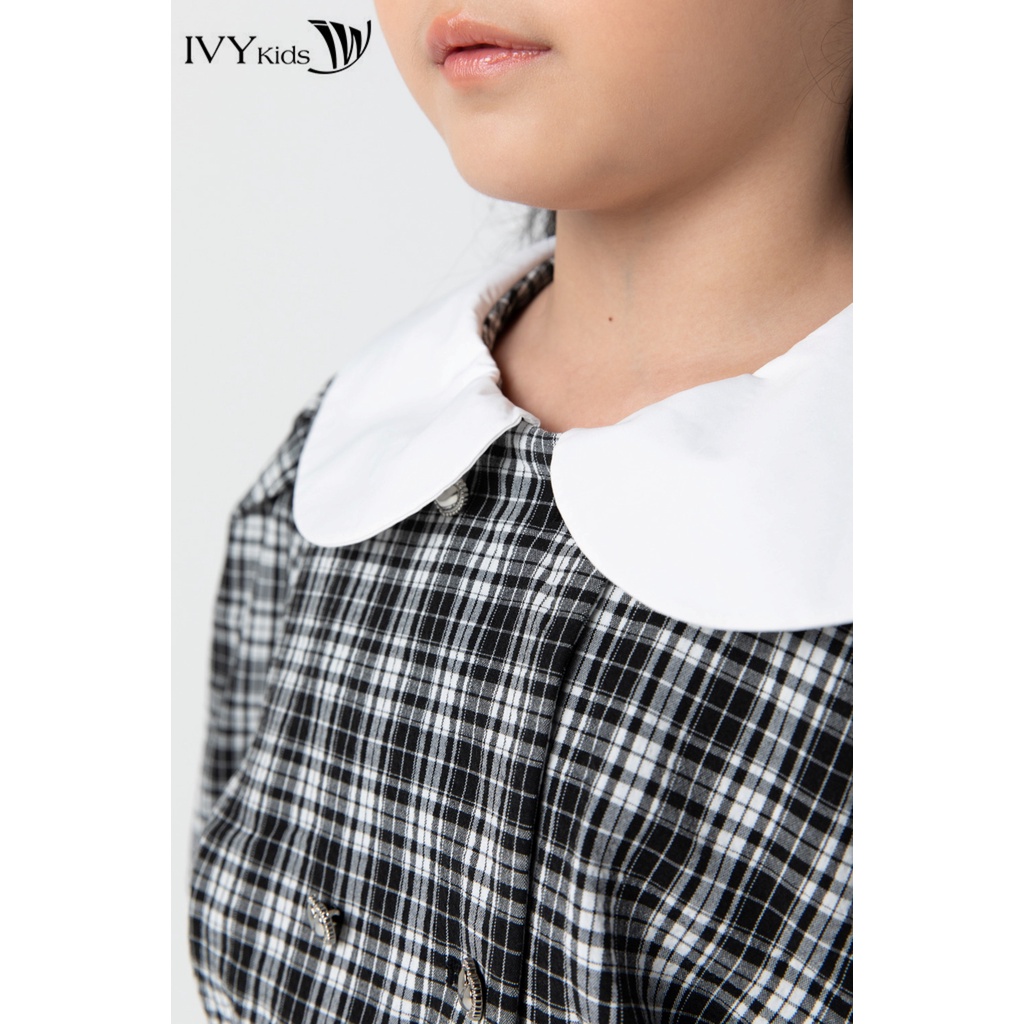 Áo khoác cổ sen bé gái (kèm quần) IVY moda MS 70G1084
