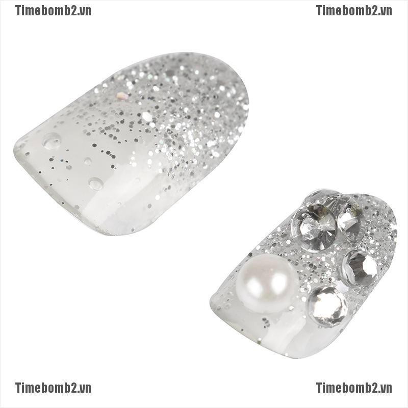 (Hàng Mới Về) Bộ 24 Móng Tay Giả 3d Trang Trí