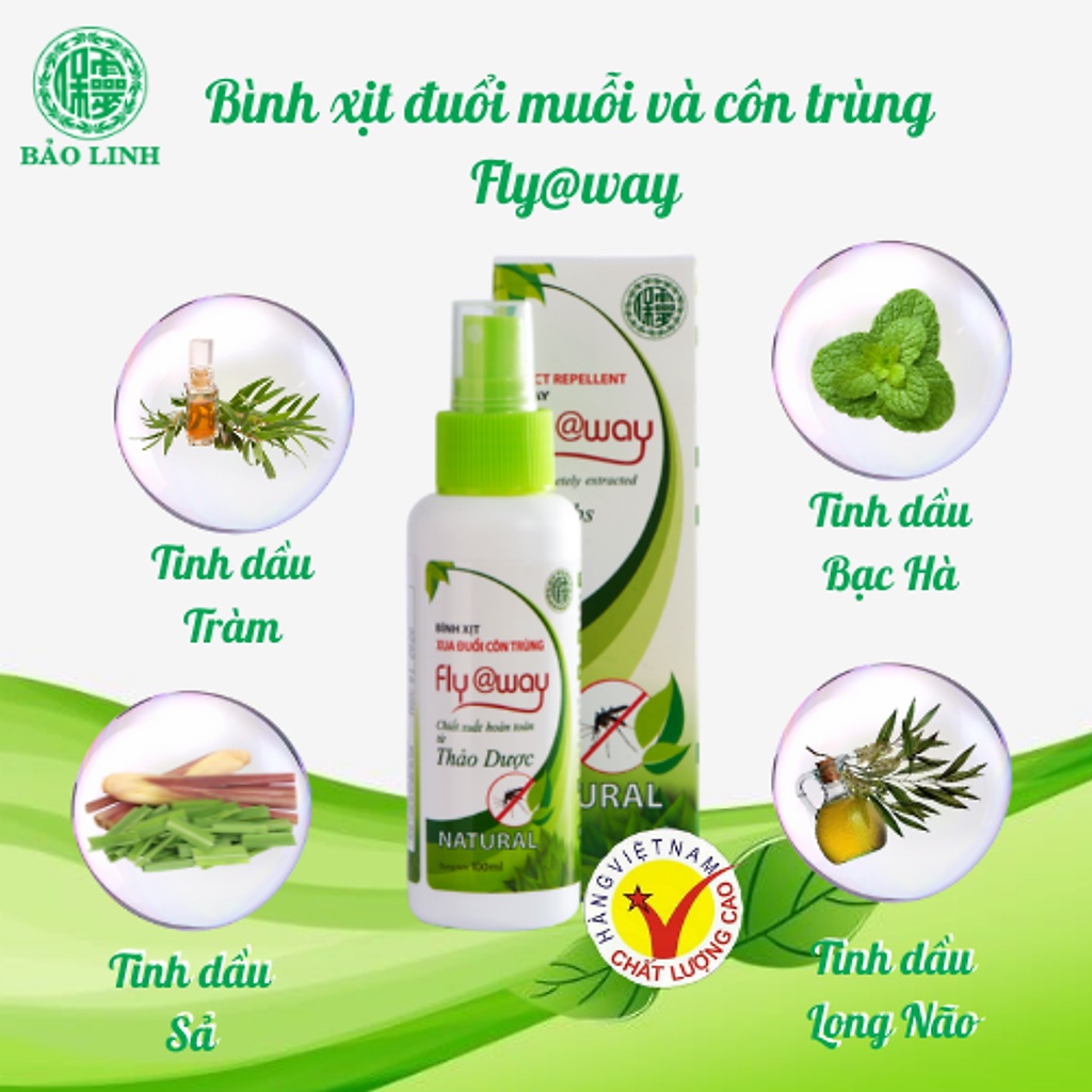 BÌNH XỊT CHỐNG  MUỖI FLY@WAY 100% TỰ NHIÊN