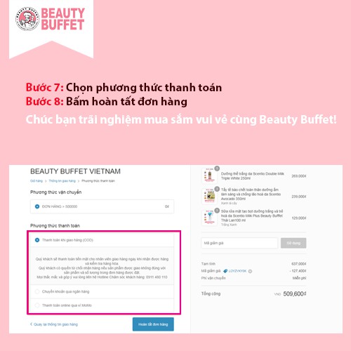 Toàn quốc [E-voucher] Giảm 200k khi mua mỹ phẩm Thái Lan Beauty Buffet