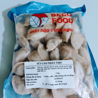 Giao HCM Hỏa tốc đồ ăn vặt Sủi Cảo Loại 1 Gói 1kg dùng ăn sáng, ăn vặt tiện lợi