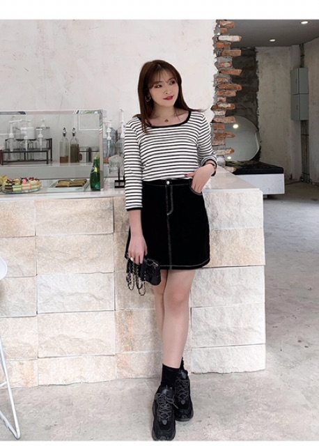 Áo thun gân sọc big size tay lỡ size lớn 60-100kg