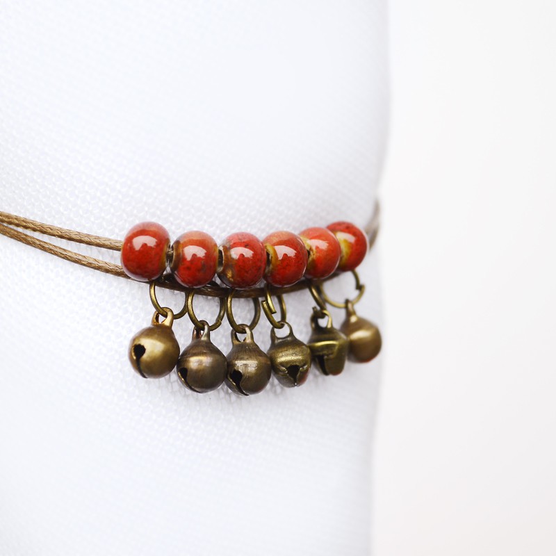 Lắc chân chuông Handmade gốm sứ - TS-202