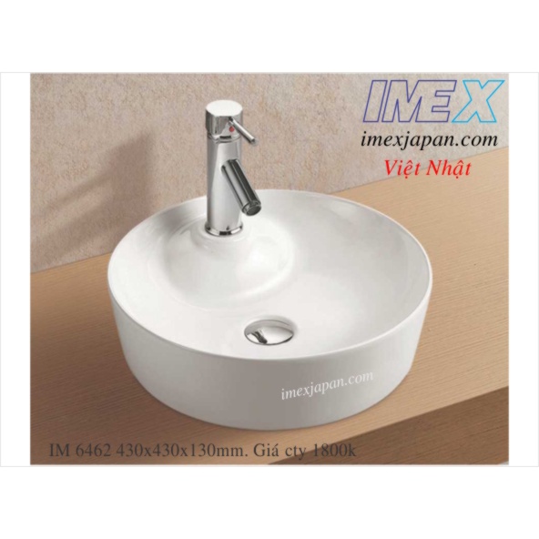 Lavabo tròn đặt trên bàn đá - Lavabo sứ rửa mặt - Lavabo để bàn IM 6462