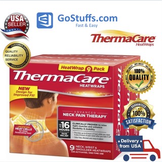 [Hàng Mỹ] Miếng dán nóng ThermaCare giúp giãn cơ, giảm đau Vùng cổ vai gáy 9 miếng