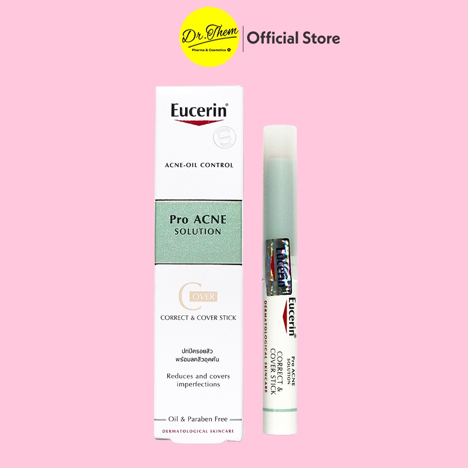 ✅[Chính Hãng] Bút Che Khuyết Điểm Eucerin  Pro Acne Correct & Cover Stick 2g - Proacne Kem Che Giảm Mụn và Vết Thâm