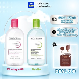 Nước tẩy trang Bioderma H20 dành cho da dầu Sebium