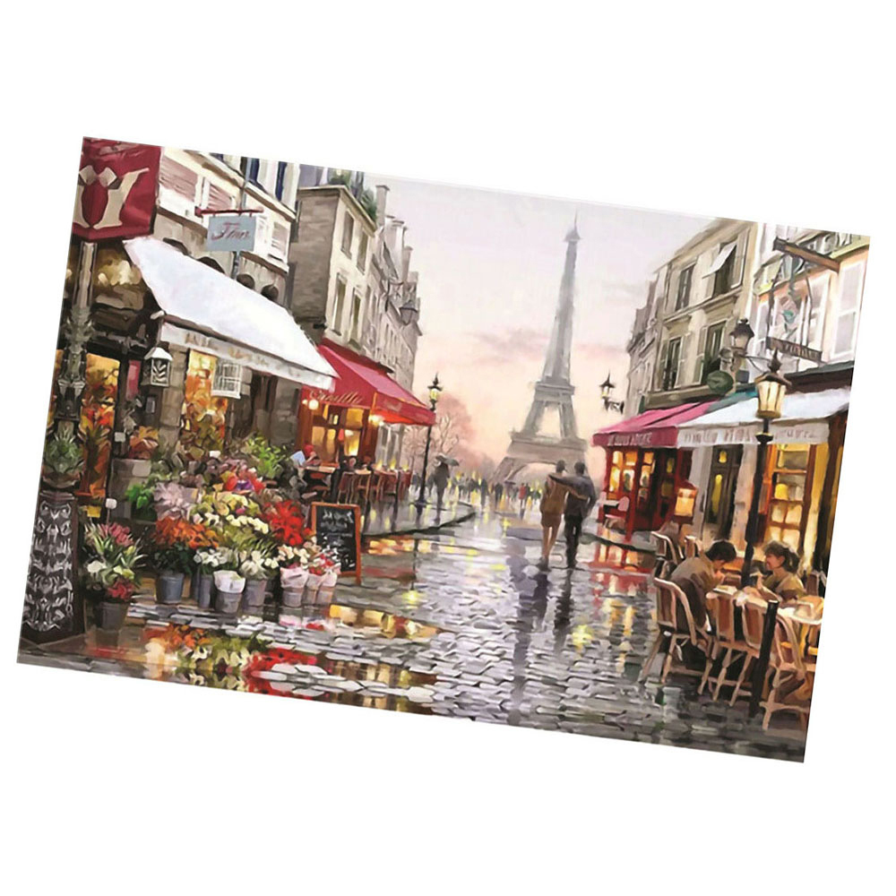 1000 Piece Large Jigsaw Puzzle for Kids (14+Age) and Adults, Paris Street with Eiffel Tower and Flower Shops, Impressionist Oil Painting Art, Great Gift for Birthdays and Christmas, and Home Décor