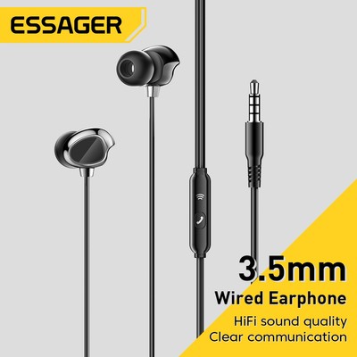 Tai nghe nhét tai ESSAGER 3.5mm E6 E7 E8 có micro và nút điều chỉnh âm lượng cho oppo vivo