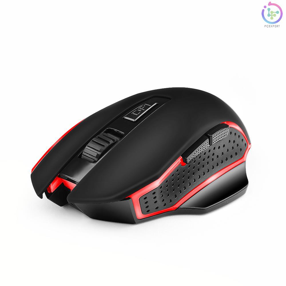 PCER♦G821 Gaming Mouse Rechargeable Wireless Mouse Adjustable 2400DPI Optical Computer Mouse 2.4Hz M