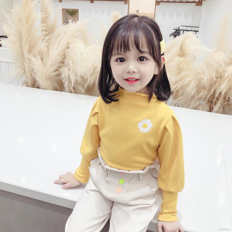 Áo Kiểu Tay Phồng In Hoa Hàn Quốc Cho Bé Gái