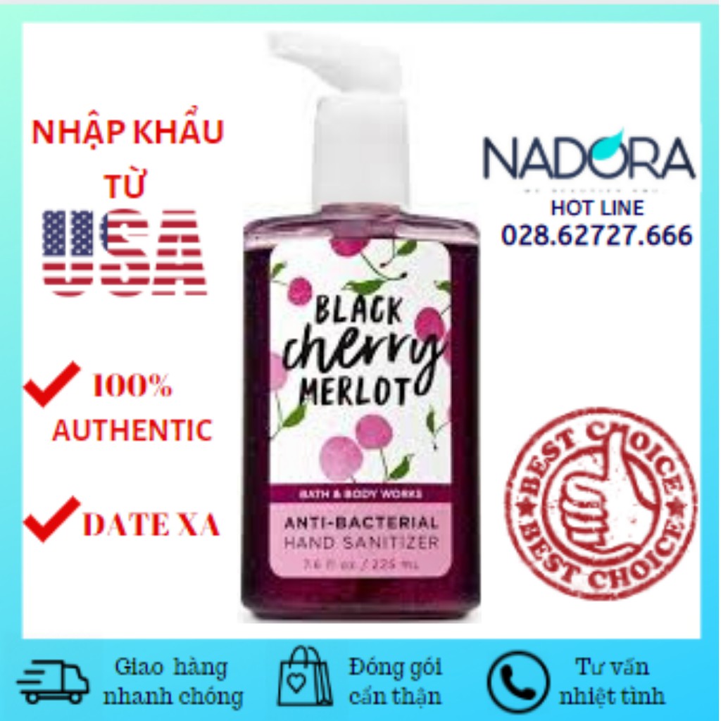 GEL RỬA TAY KHÔ BATH & BODY WORKS - BLACK CHERRY MERLOT