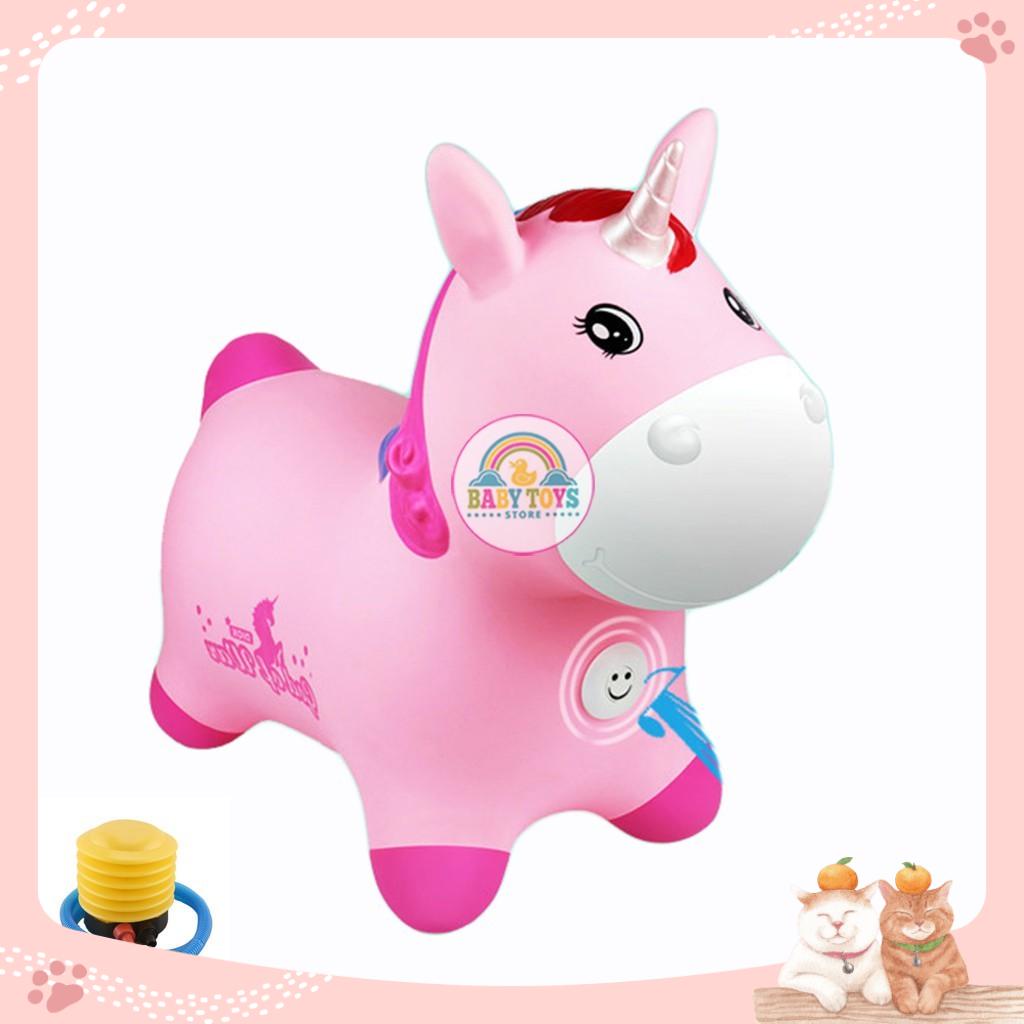 Thú Nhún NGỰA PONY Bơm Hơi Nội Địa Cao Cấp, Chính Hãng