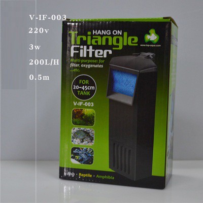 Bộ lọc nước bể rùa hình tam giác