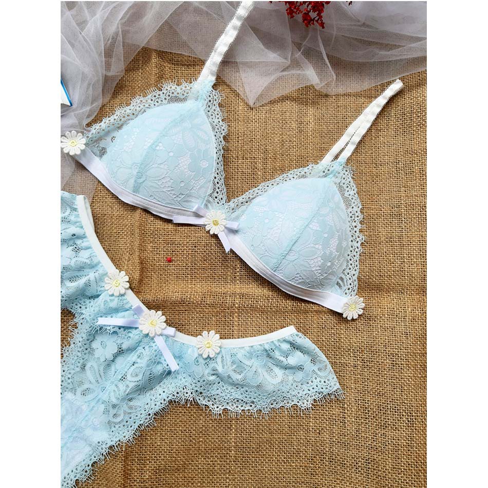 🌺 SIÊU SALE 🌺 Bộ đồ lót cúc họa mi vải lông mi xanh | BigBuy360 - bigbuy360.vn