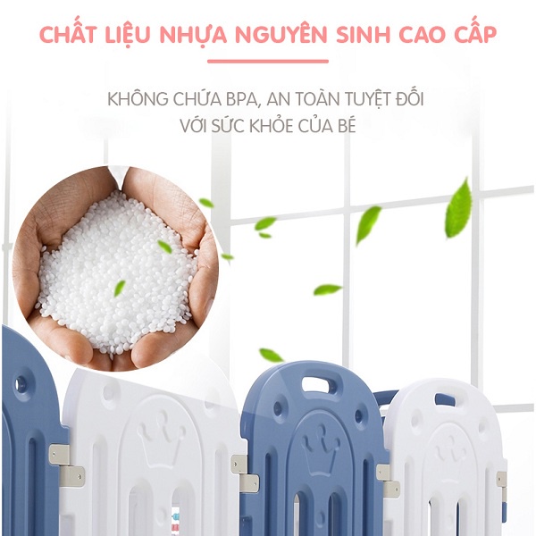 Quây cũi nhựa cao cấp hình vương miện mẫu mới 9BABY