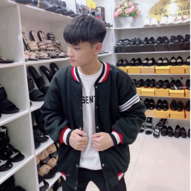 @    Áo Khoác Bomber Thome Kẻ Sọc Tay Thời Trang Nam Nữ 2021 @