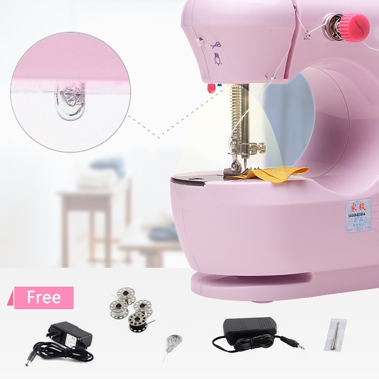Máy may mini cầm tay，máy may gia đình juki，bàn đạp chân ga，Có đèn ngủ