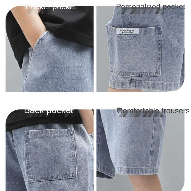 Quần short denim thời trang mùa hè cho bé trai