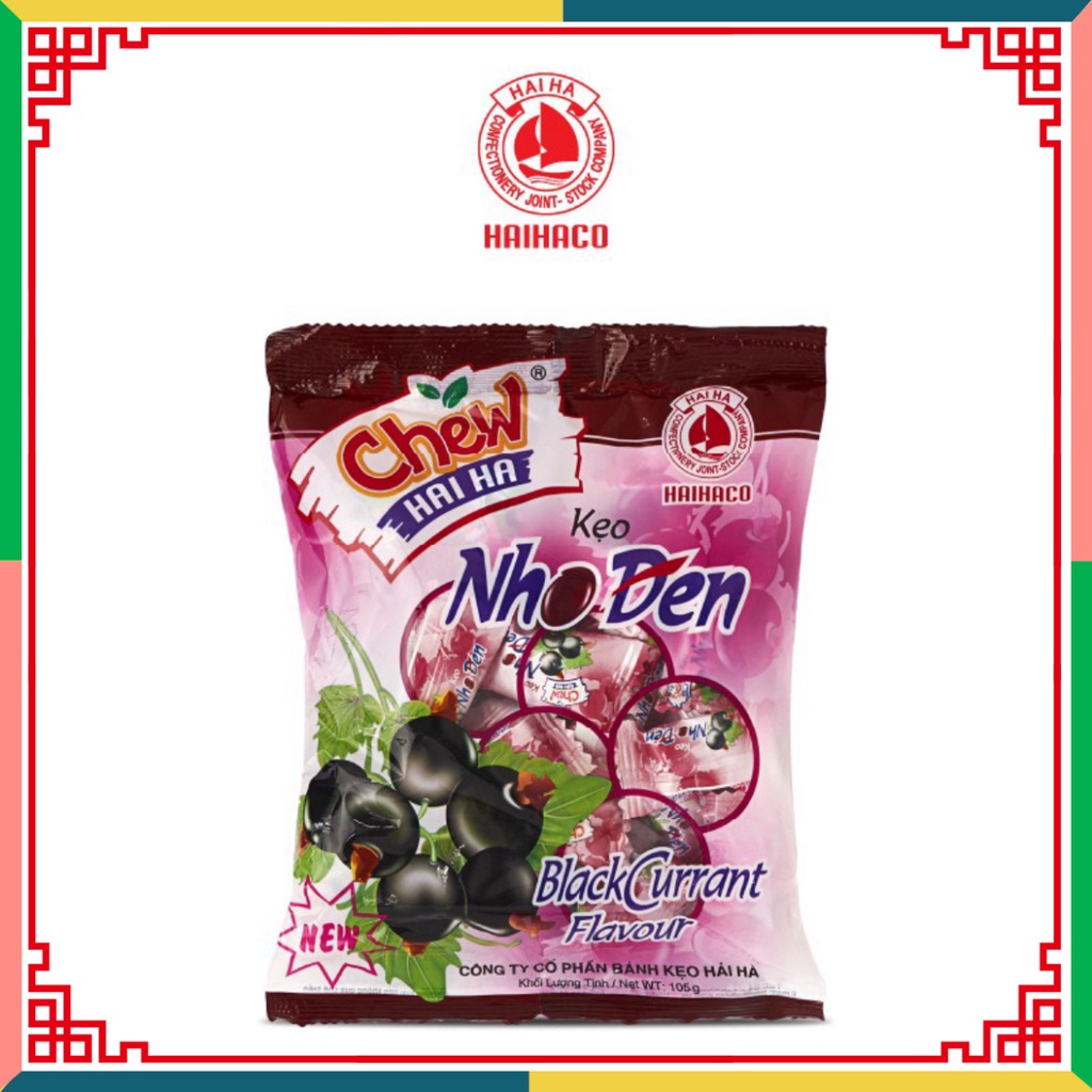 Kẹo Chew Mềm Hải Hà Hương Nho Đen (Gói 100 Gram) ( Đại lý Ngọc Toản)
