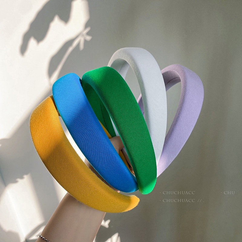 Băng Đô Cài Tóc Bằng Xốp Dày Phong Cách Vintage Ngẫu Nhiên