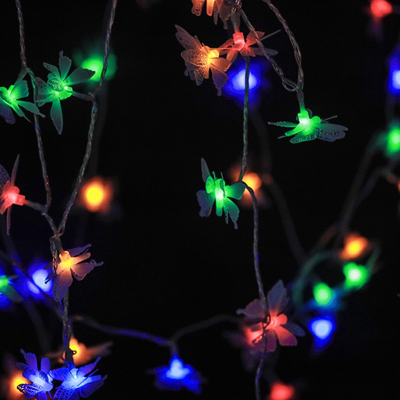 Dây Đèn Led Bươm Bướm Trang Trí 3m Siêu Lung Linh (Dùng Pin)