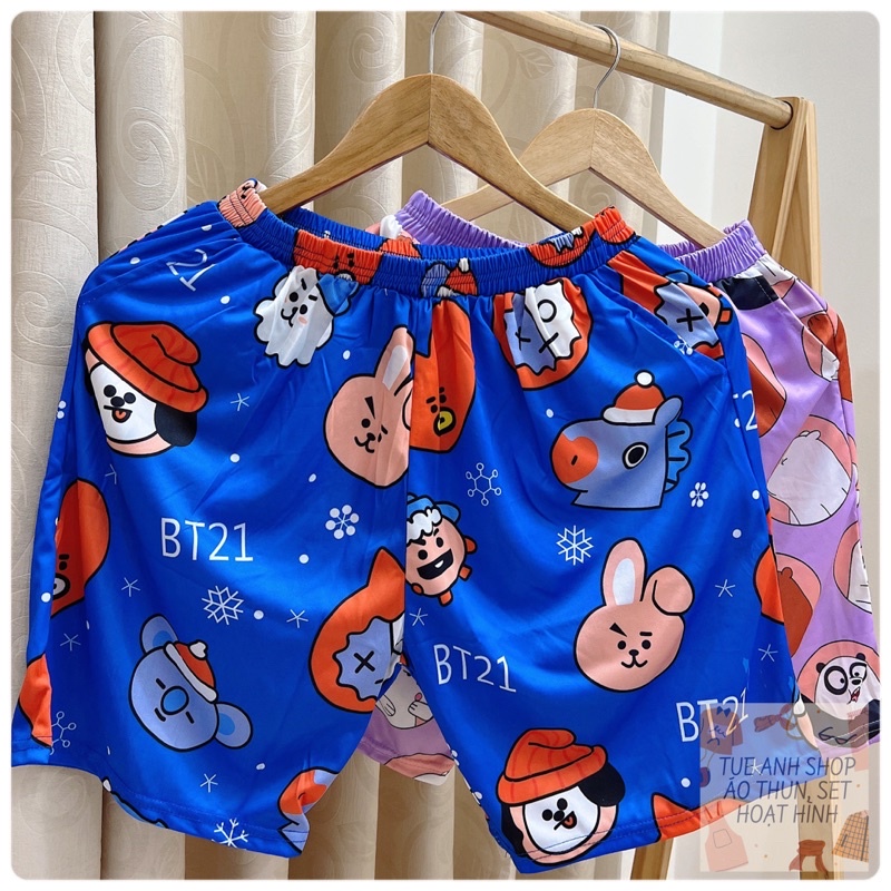 [Mẫu Mới] Quần Short Lửng Cartoon Unisex - Quần cute mặc nhà TUEANHSHOP - ĐÙI HOẠT HÌNH nam nữ Freesize 38-65kg | BigBuy360 - bigbuy360.vn