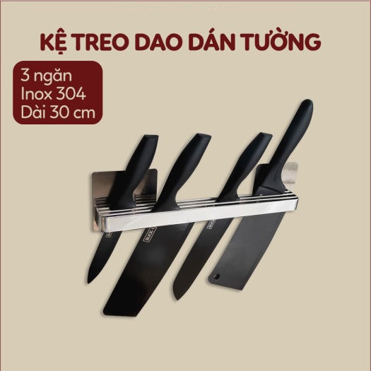 Kệ Treo Dao Kéo Dán Tường INOX 304 kích thước 30cm - OENON