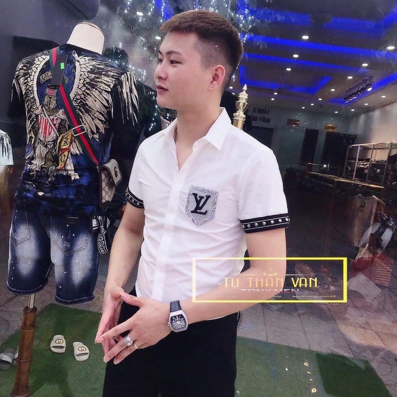 Áo sơ mi cộc tay nam,Áo sơ mi trắng cộc tay nam đơn giản,sang trọng,trẻ trung và dễ chịu khi mặc Mã B394