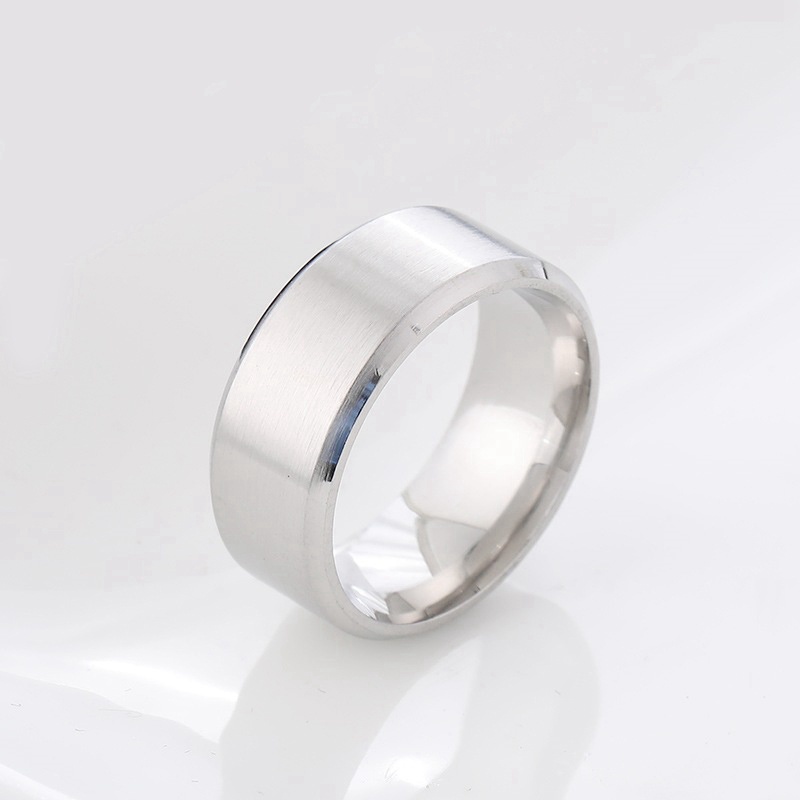 Nhẫn inox 8mm thời trang dành cho nam và nữ