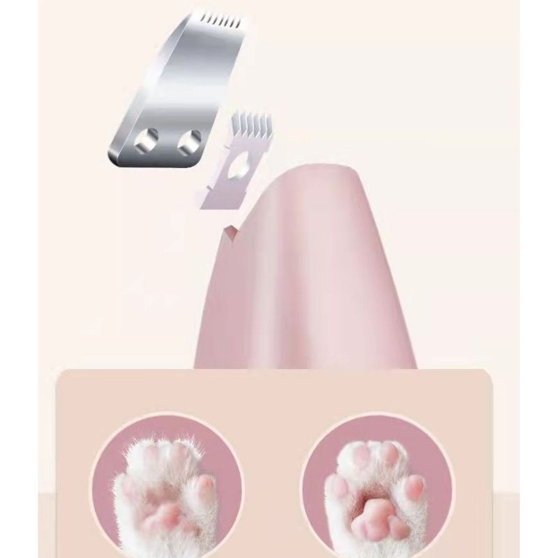 Dụng cụ tỉa lông, cạo lông bàn chân chó mèo mini, chống ồn và stress cho thú cưng - Tông đơ pet
