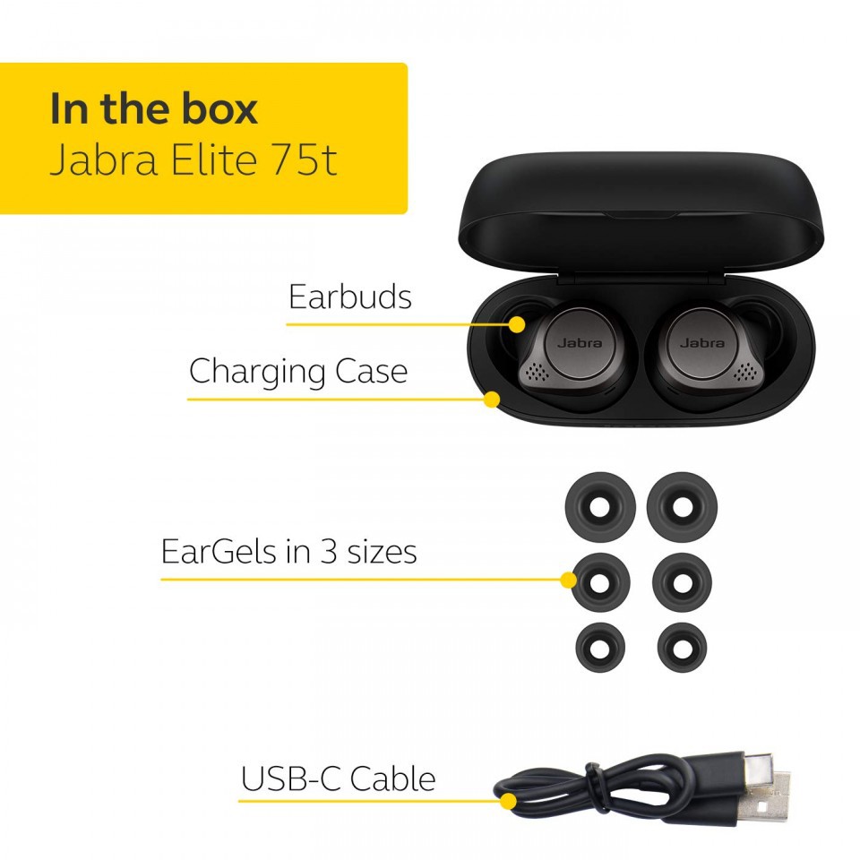  Tai Nghe Không Dây Jabra Elite 75t / 75t Active - Chính Hãng