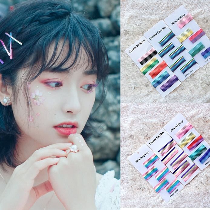 🌈Loạt Cầu Vồng 🌈 Kẹp Tóc Màu Kẹo Dễ Thương Phong Cách Hàn Quốc Dành Cho Nữ