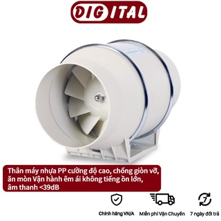 Quạt thông gió đường ống tròn áp lực xiên động lực mạnh hút mùi thông gió nhà bếp nhà vệ sinh BE100